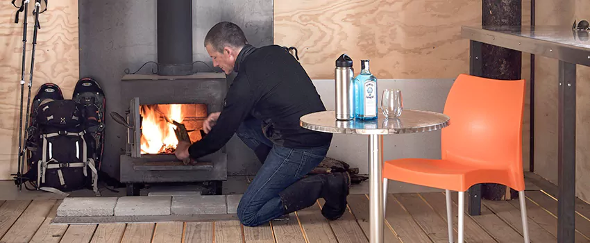 Open Hearth Wood Fireplace Installation in White Rock, BC