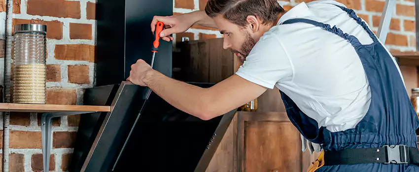 Old Rusted Metal Fireplace Repair And Replacement in White Rock, BC